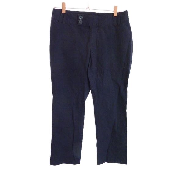 Banana Republic Pants - Banana Republic Contoured Fit Navy Blue Pin Stripe Size 4P Pants